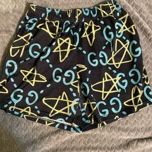 Gucci Black and Yellow Athletic Shorts